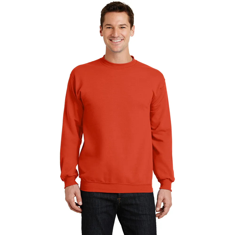 Port & Company Core Fleece Crewneck Sweatshirt Decorated - Orange
