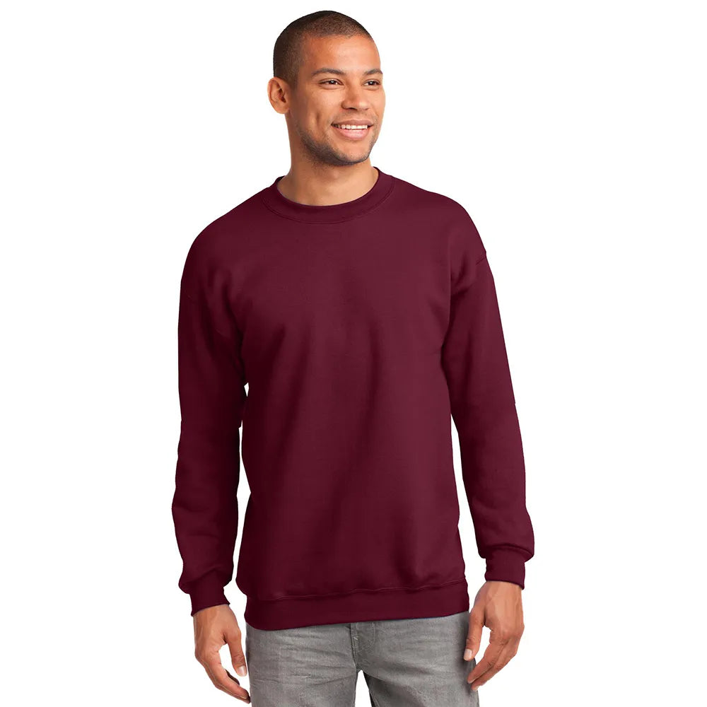 Port & Company Essential Fleece Crewneck Sweatshirt Decorated - Cardinal Red