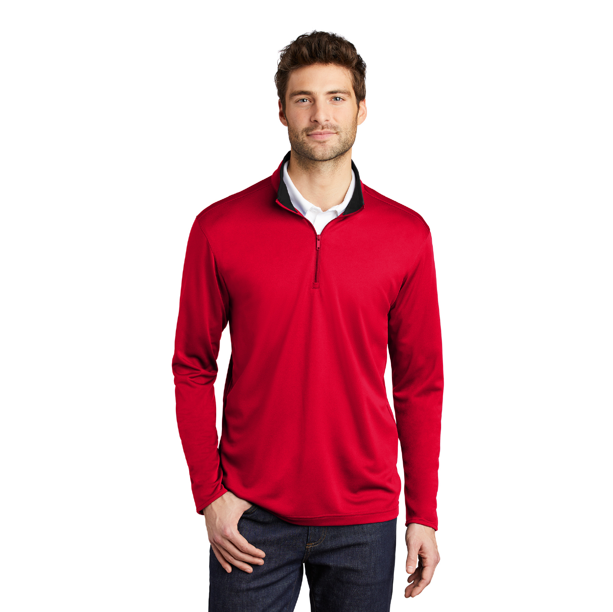 Port Authority Silk Touch Performance 1/4-Zip Embroidered