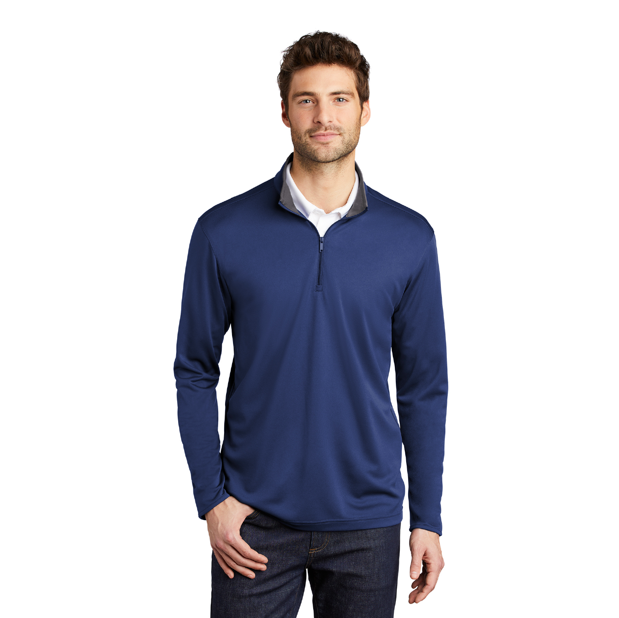 Port Authority Silk Touch Performance 1/4-Zip Embroidered