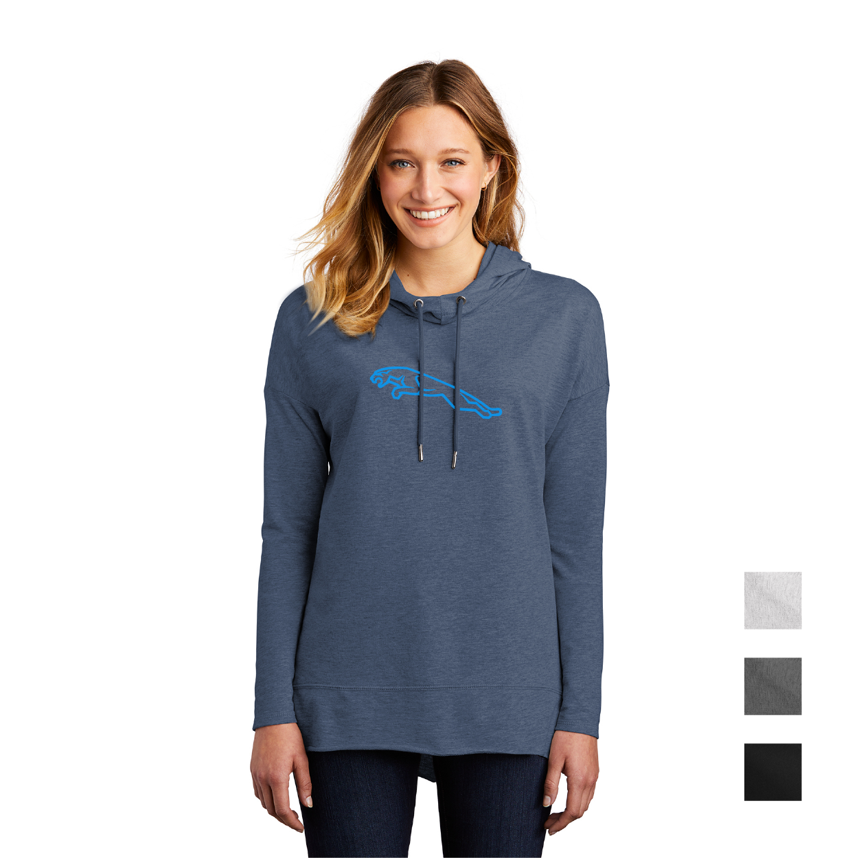 District Women’s Featherweight French Terry Hoodie Decorated - Black