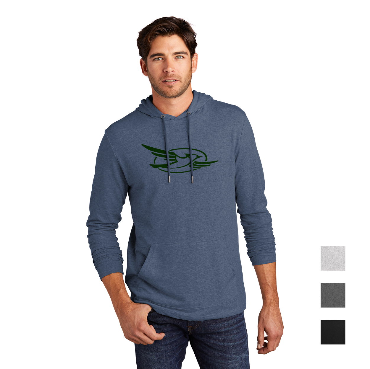 District Featherweight French Terry Hoodie Decorated - Black