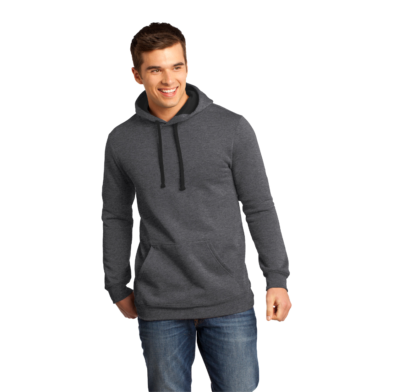 District The Concert Fleece Hoodie Decorated - Heathered Charcoal Grey