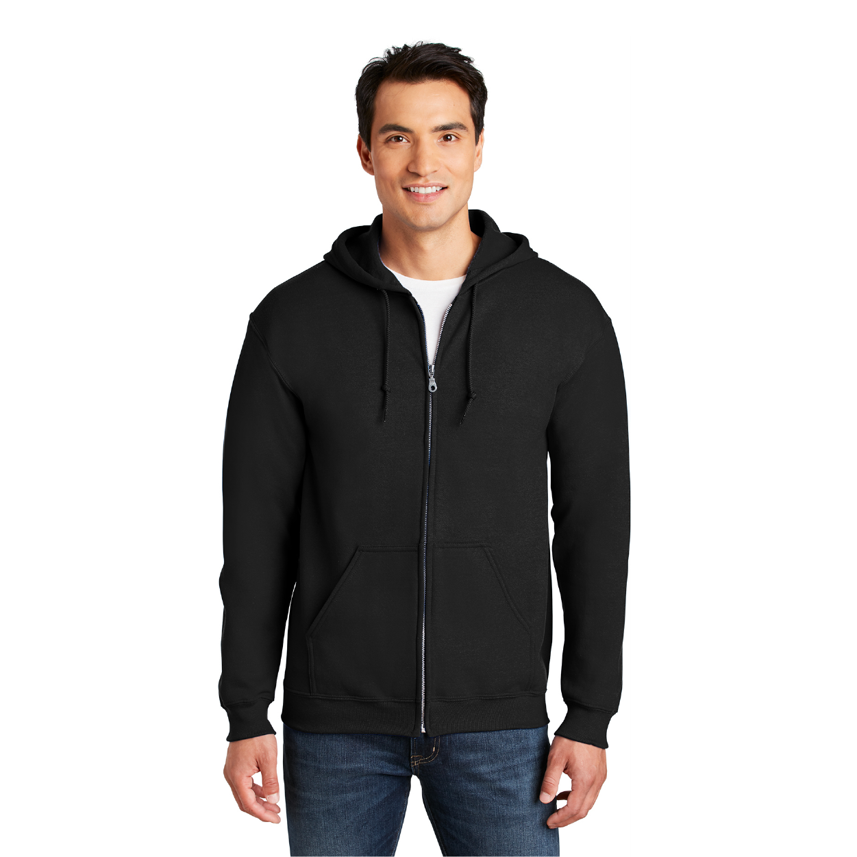 Gildan Heavy Blend FullZip Hooded Sweatshirt Decorated
