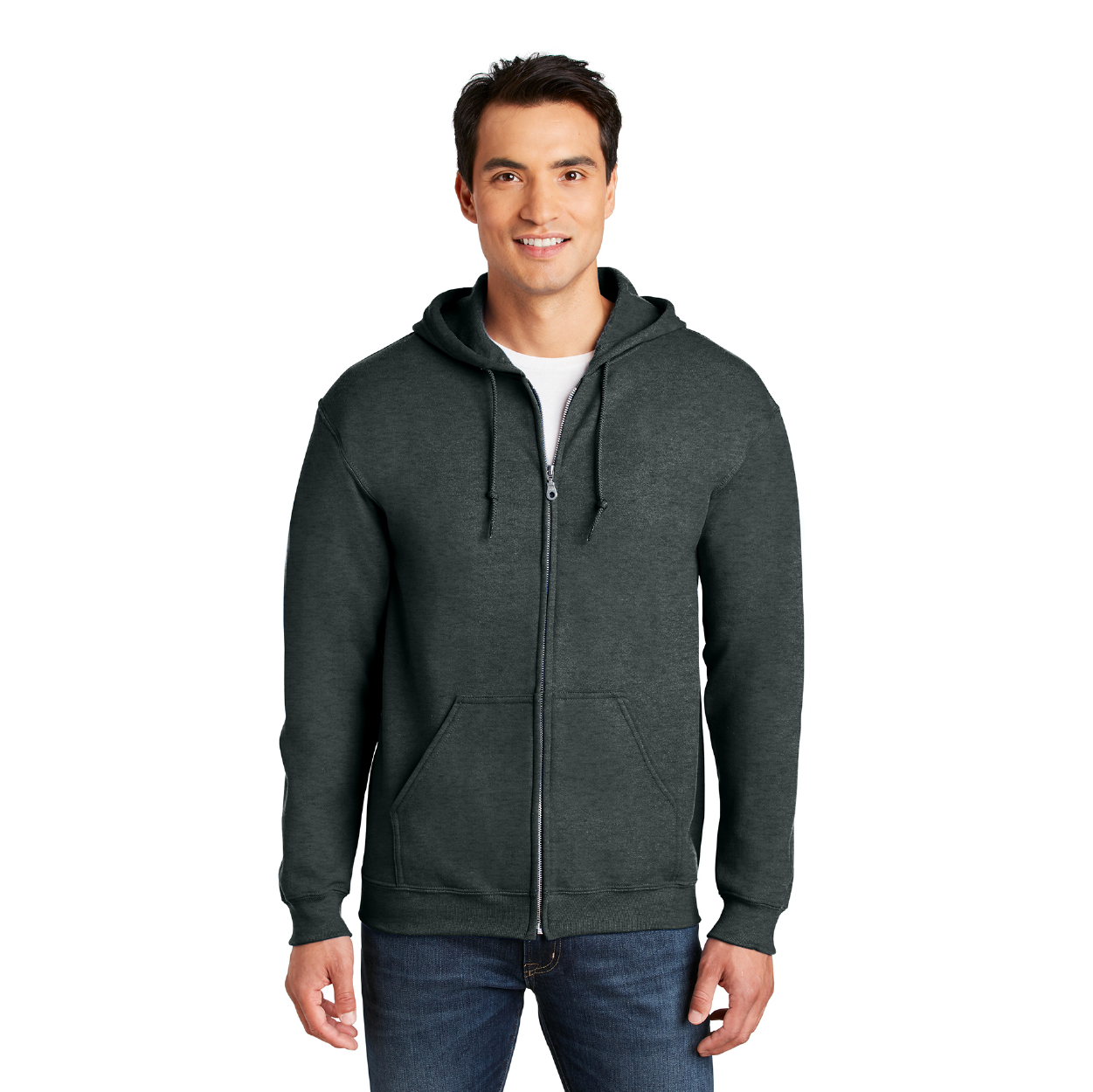 Gildan Heavy Blend FullZip Hooded Sweatshirt Decorated