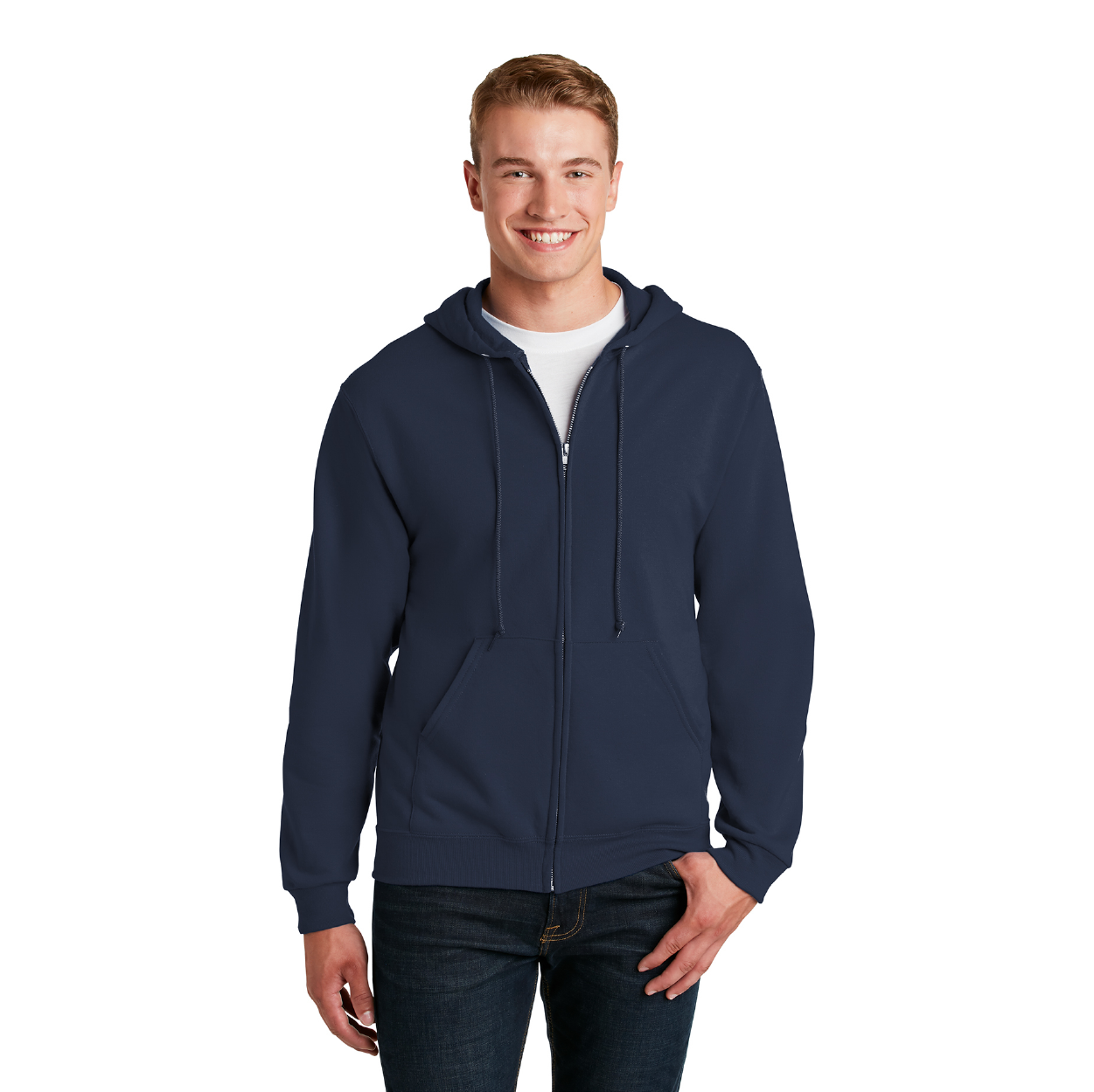 JERZEES NuBlend FullZip Hooded Sweatshirt Decorated