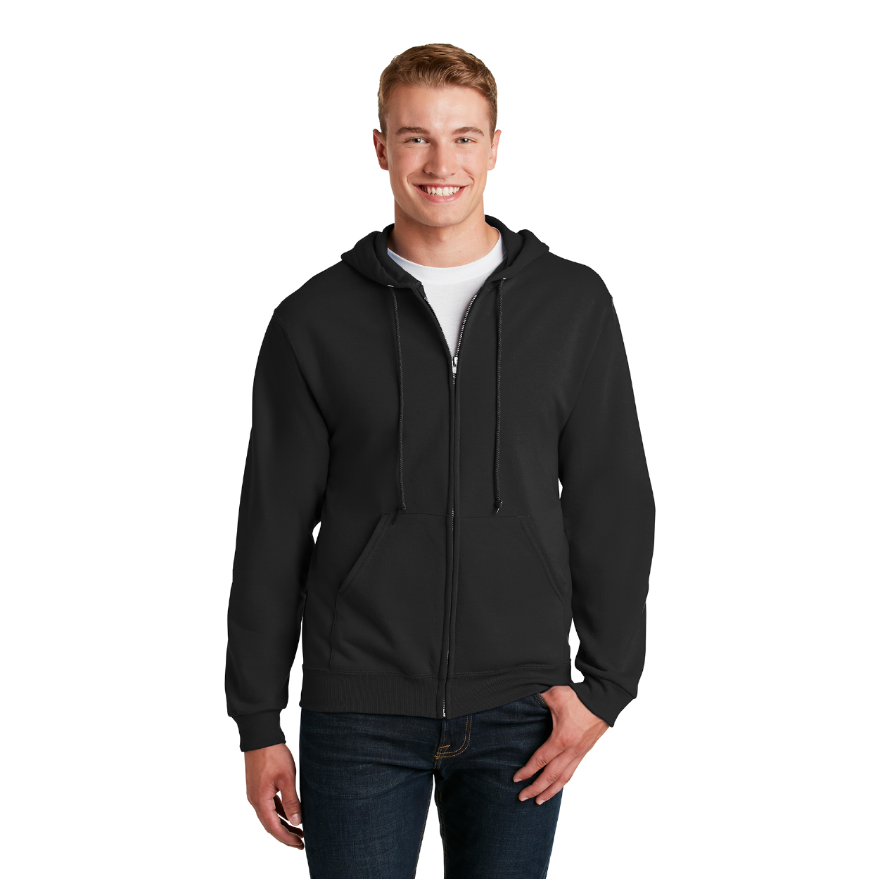 JERZEES NuBlend FullZip Hooded Sweatshirt Decorated