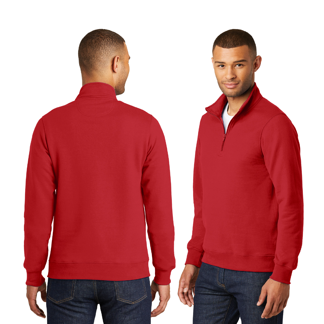 Port & Company Fan Favorite Fleece 1/4-Zip Pullover Sweatshirt Embroidered