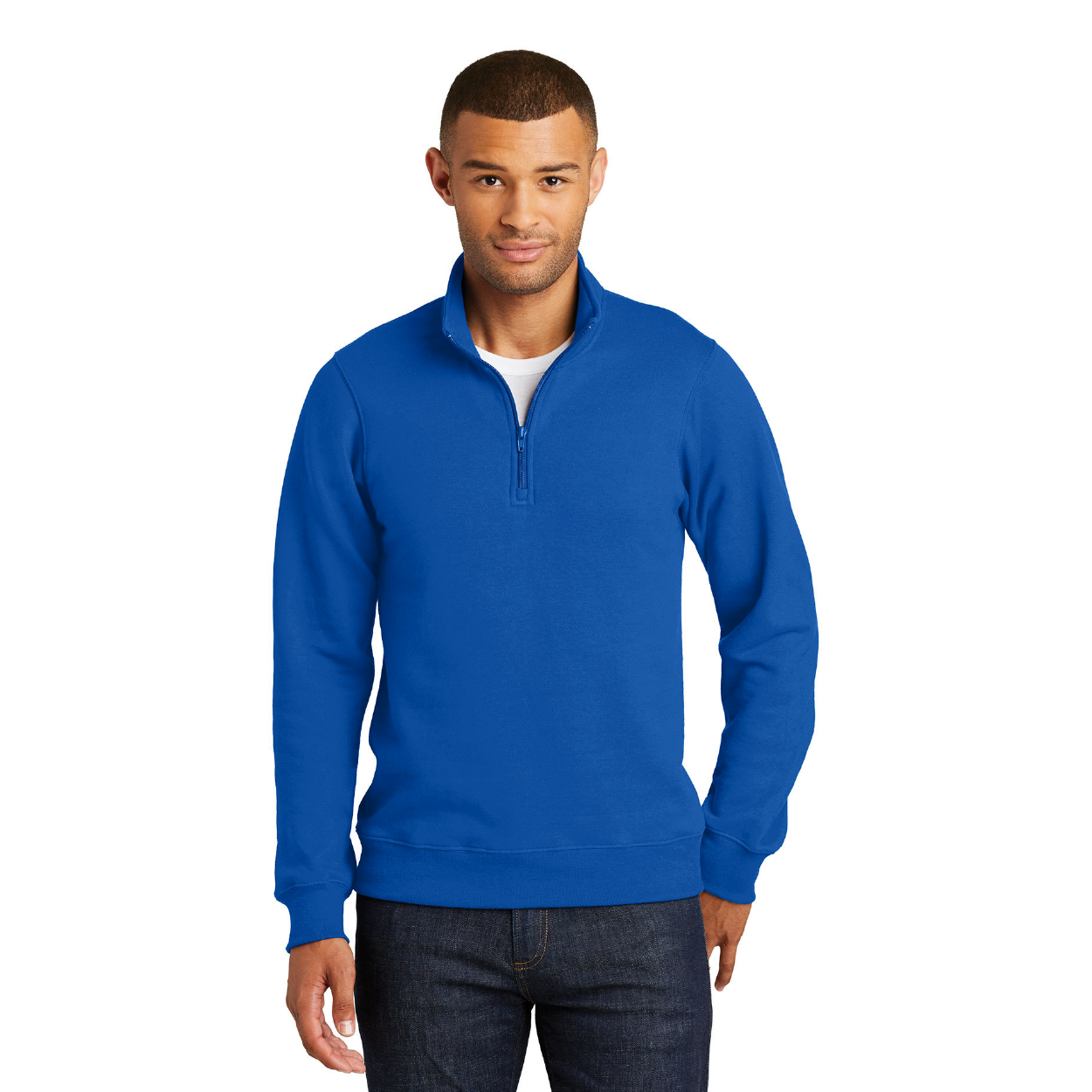 Port & Company Fan Favorite Fleece 1/4-Zip Pullover Sweatshirt Embroidered