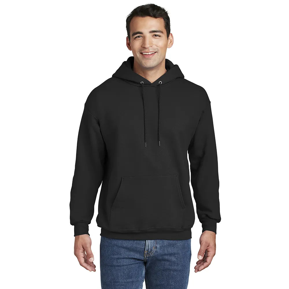 Hanes Ultimate Cotton - Pullover Hooded Sweatshirt Decorated - Black (PMS BLACK 6C)