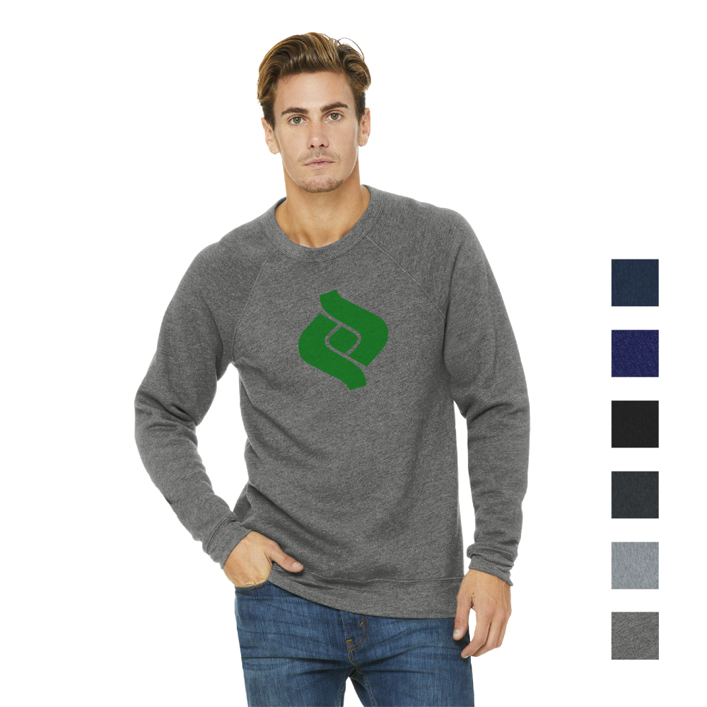 BELLA+CANVAS Unisex Sponge Fleece Raglan Sweatshirt Decorated - Navy Blue Triblend (PMS 2380C)