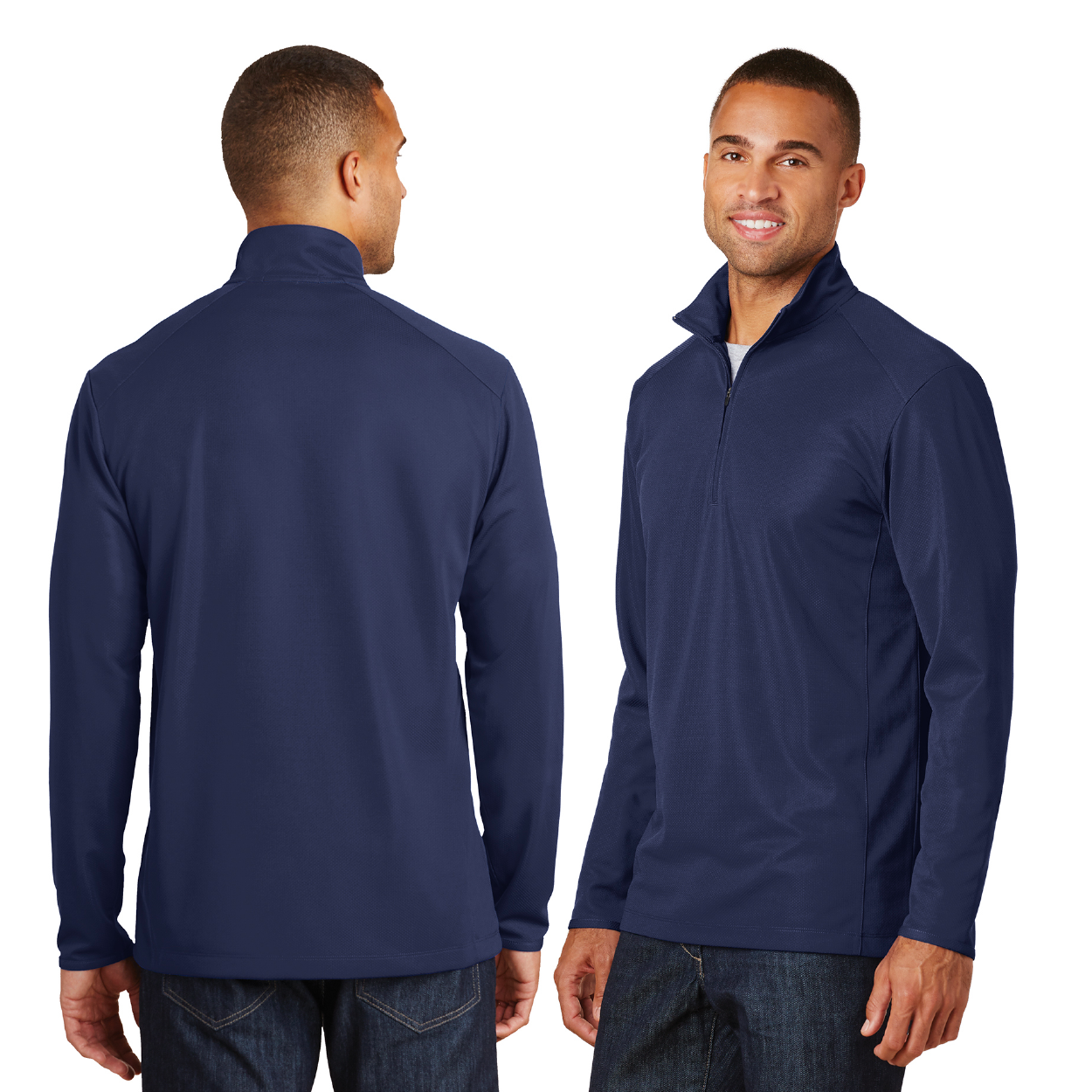 Port Authority Pinpoint Mesh 1/2-Zip Embroidered