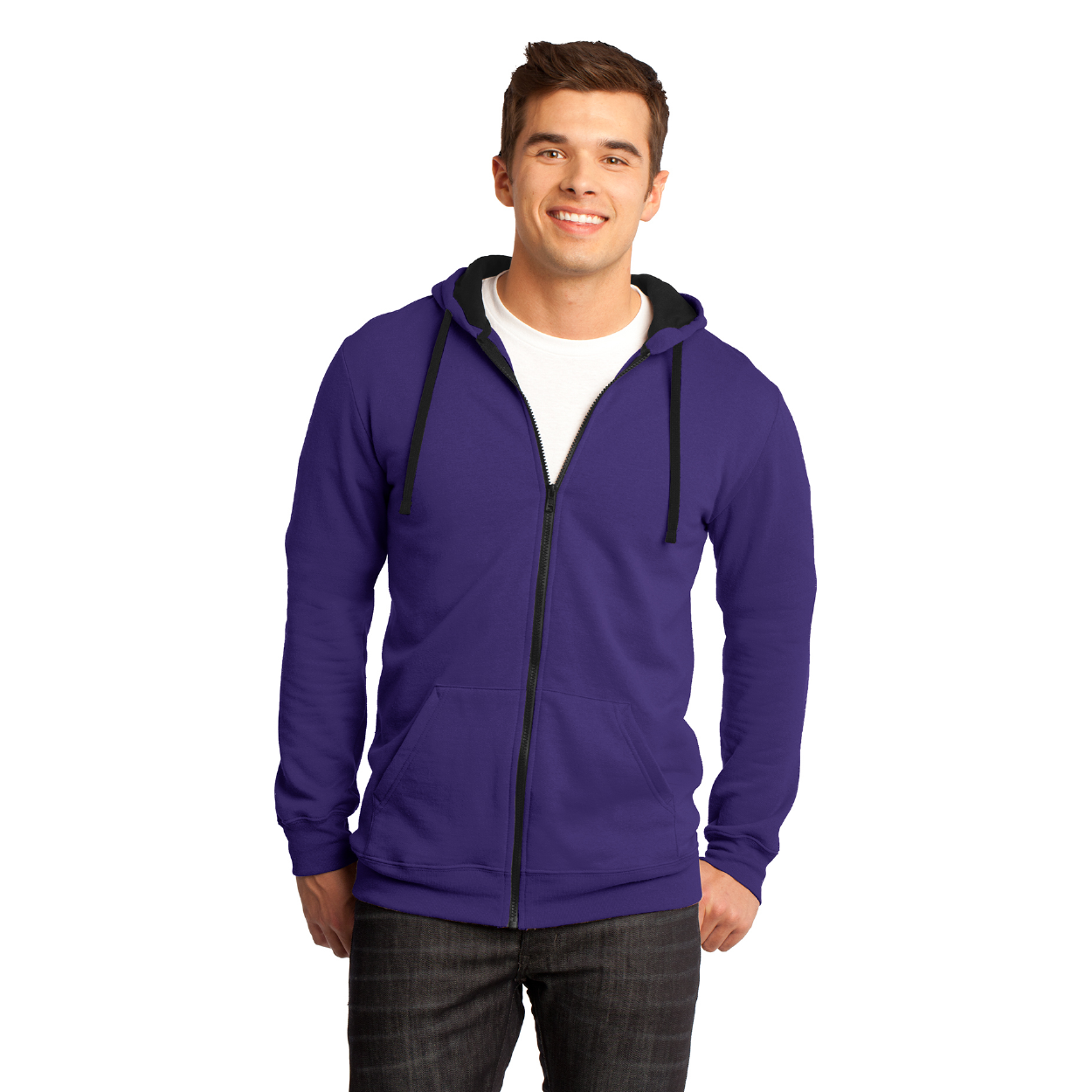District The Concert Fleece Full-Zip Hoodie Decorated