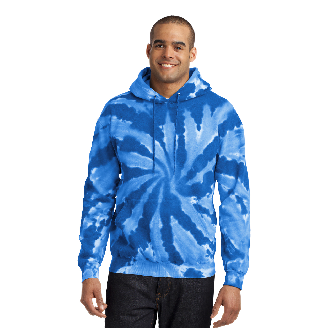 Port & Company Tie-Dye Pullover Hooded Sweatshirt Decorated