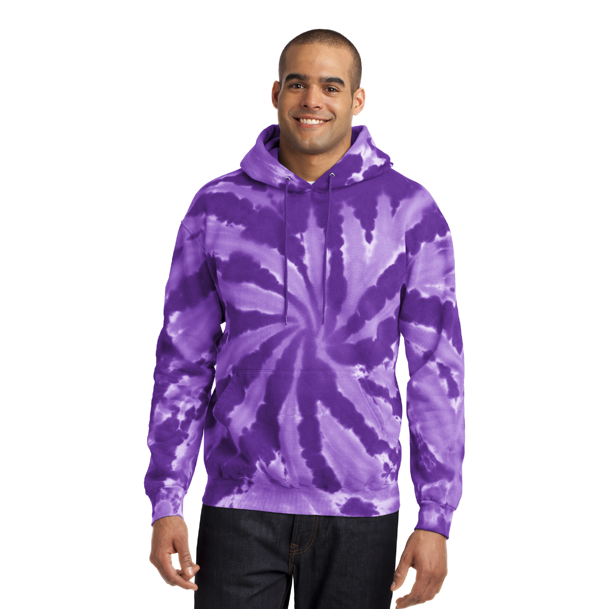 Port & Company Tie-Dye Pullover Hooded Sweatshirt Decorated