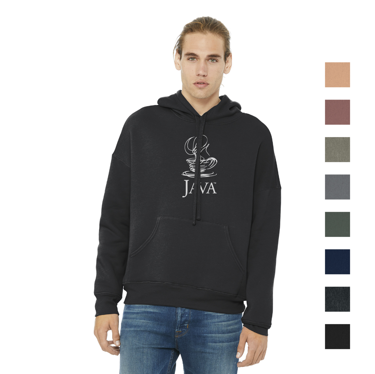 BELLA+CANVAS Unisex Sponge Fleece Pullover DTM Hoodie Decorated – Storm Grey