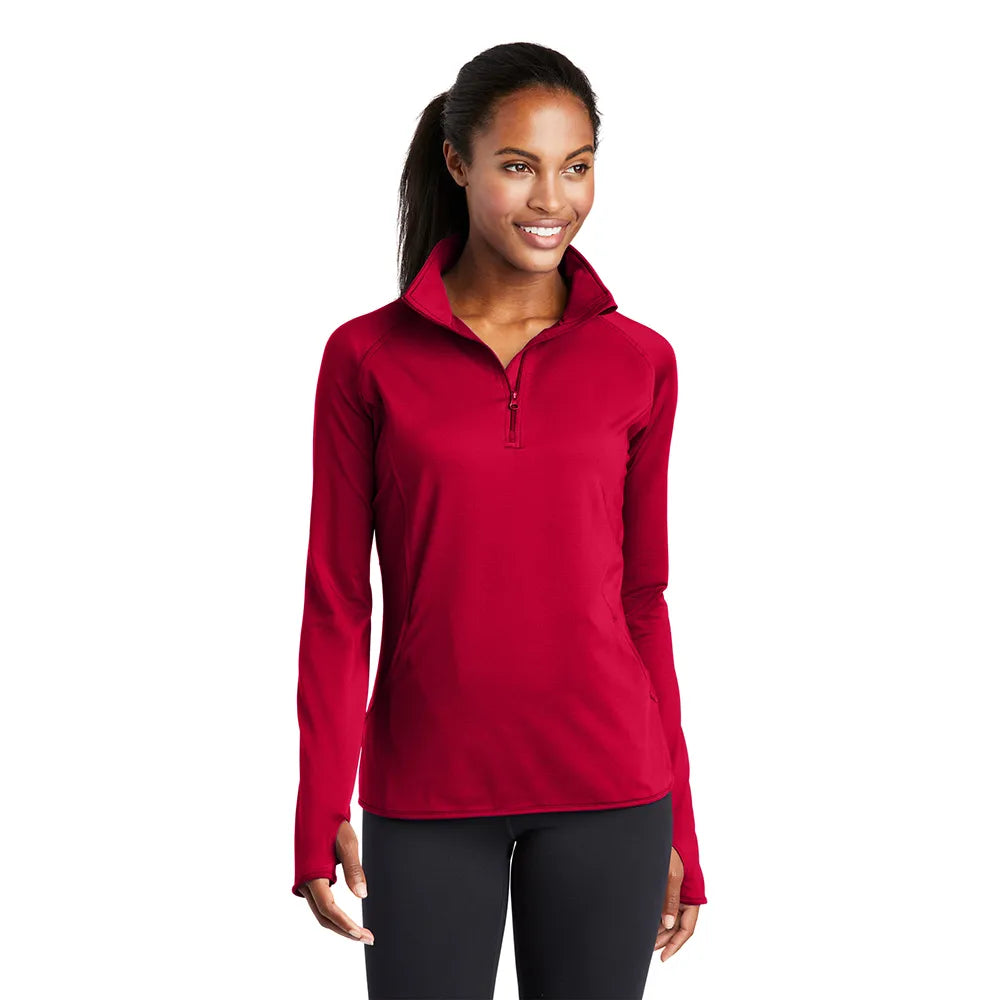 Sport-Tek Women's Sport-Wick Stretch 1/4-Zip Pullover Decorated
