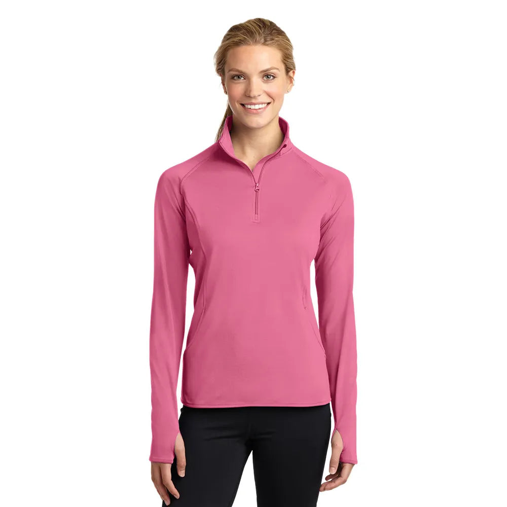 Sport-Tek Women's Sport-Wick Stretch 1/4-Zip Pullover Decorated
