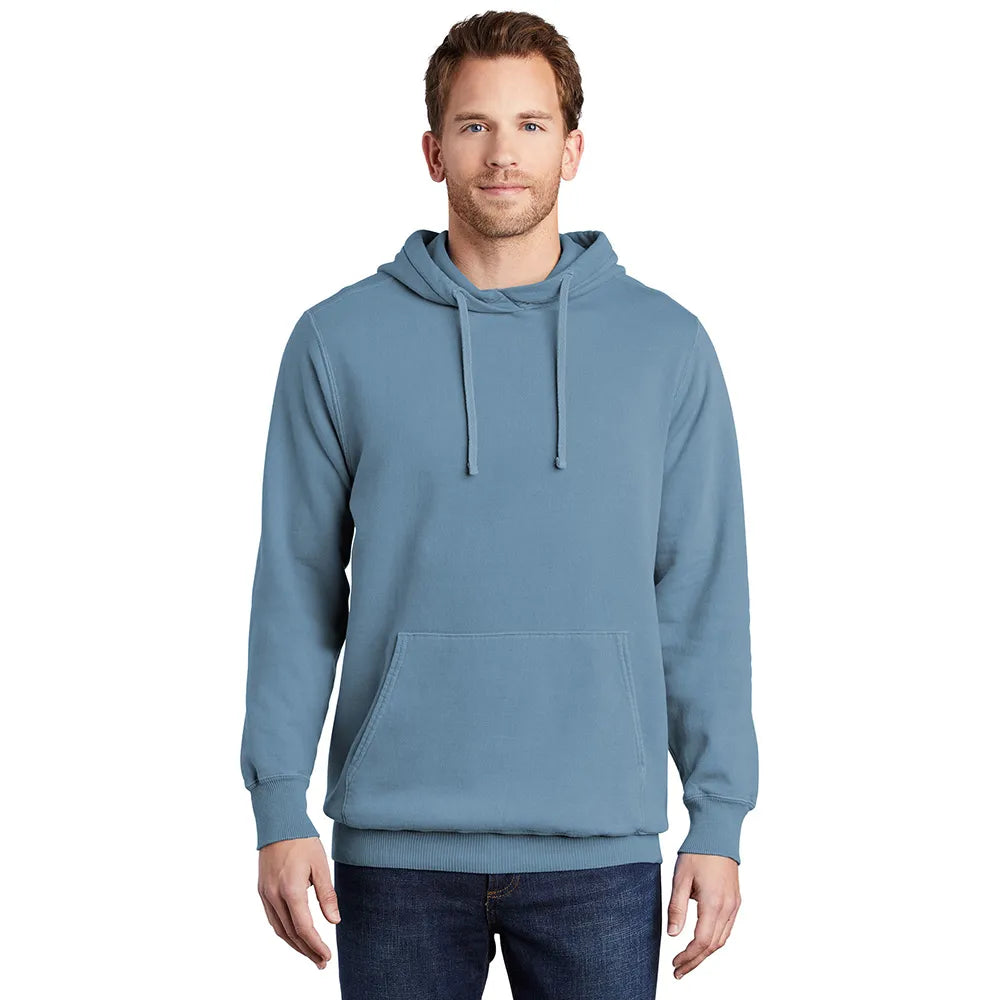 Port & Company Beach Wash Garment-Dyed Pullover Hooded Sweatshirt Decorated