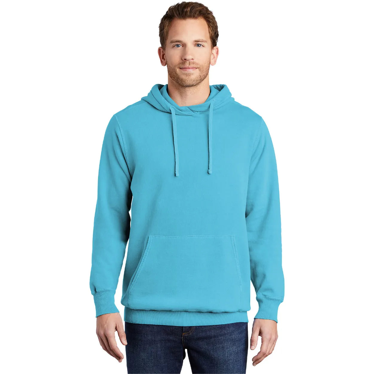Port & Company Beach Wash Garment-Dyed Pullover Hooded Sweatshirt Decorated