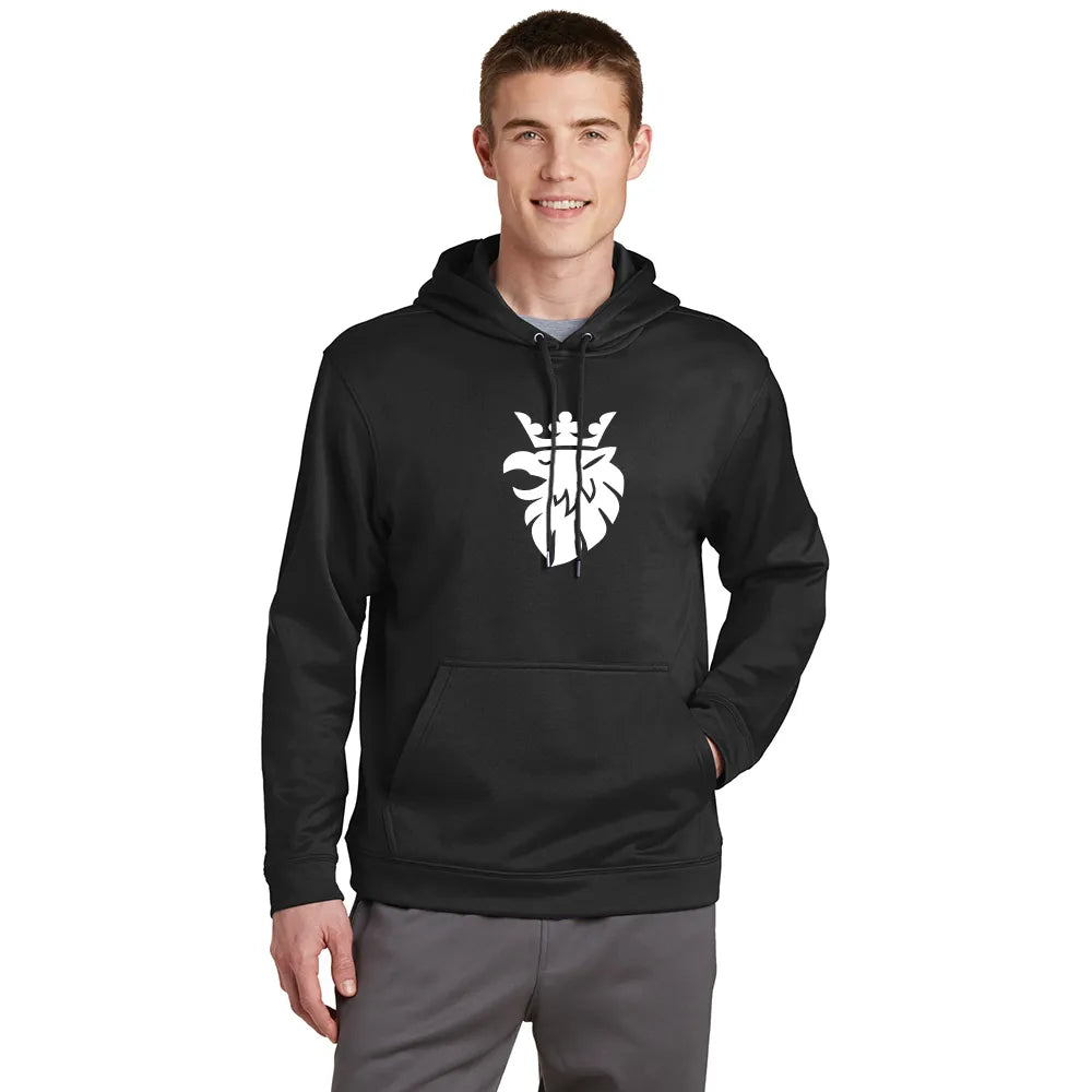 Sport-Tek Sport-Wick Fleece Hooded Pullover Decorated – Woodland Brown