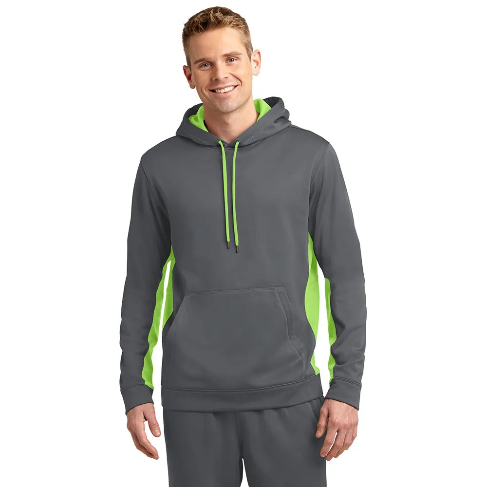 Sport-Tek Sport-Wick Fleece Colorblock Hooded Pullover Decorated