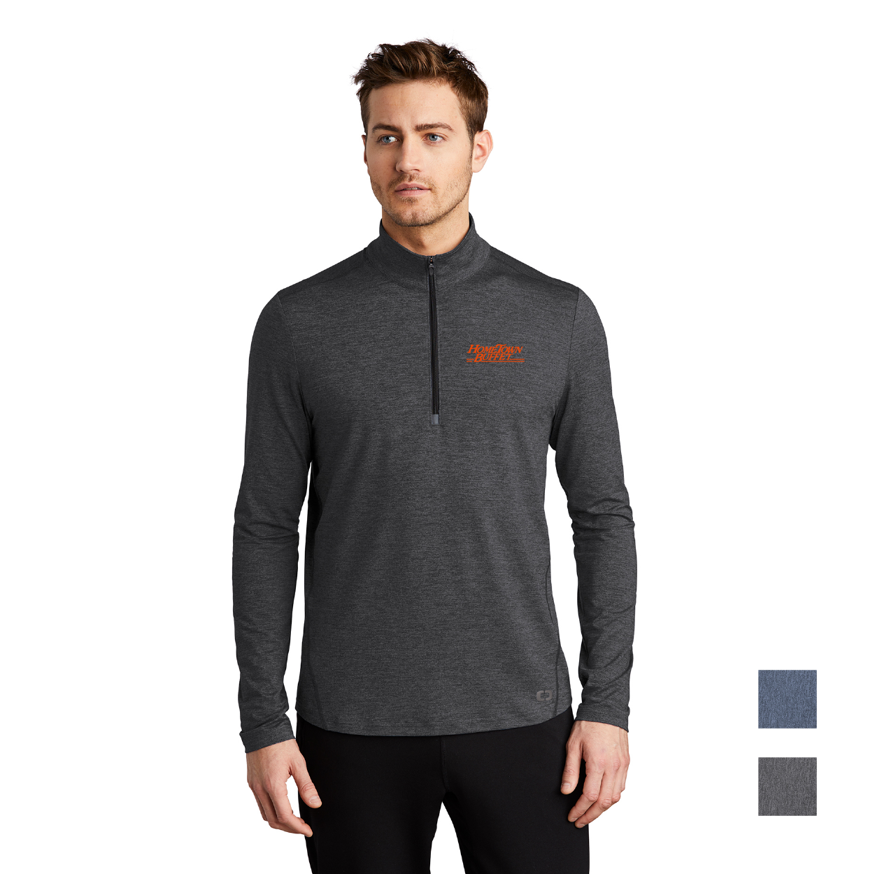 OGIO Force 1/4-Zip Decorated - Gear Grey Heather