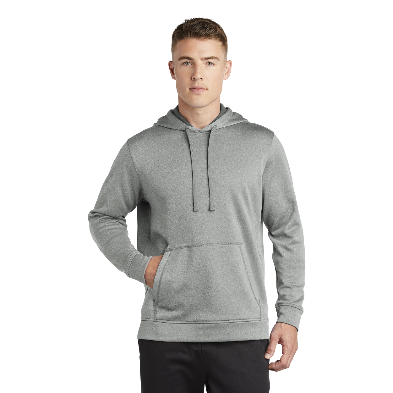 Sport-Tek PosiCharge Sport-Wick Heather Fleece Hooded Pullover Decorated