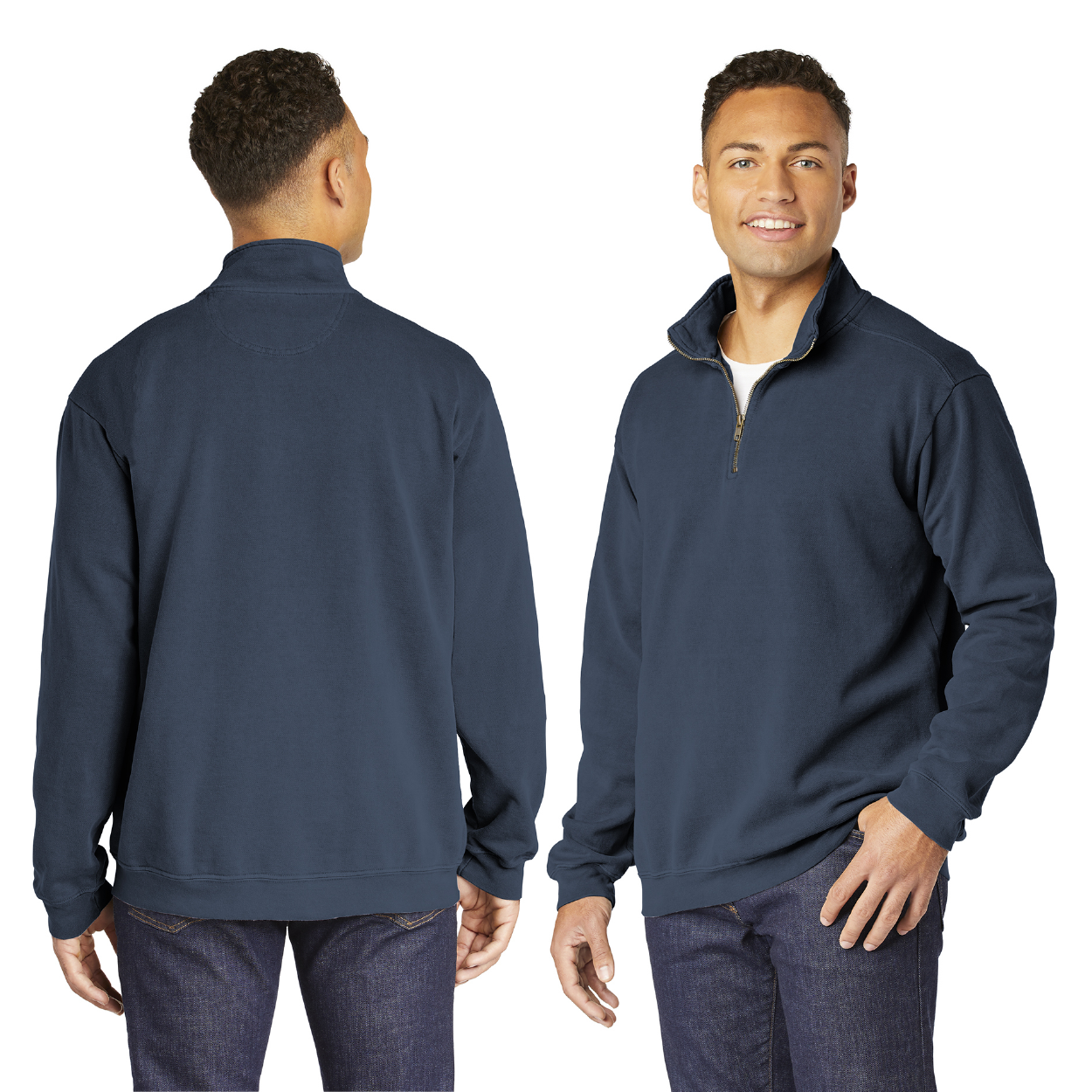 Comfort Colors Ring Spun 1/4-Zip Sweatshirt Embroidered