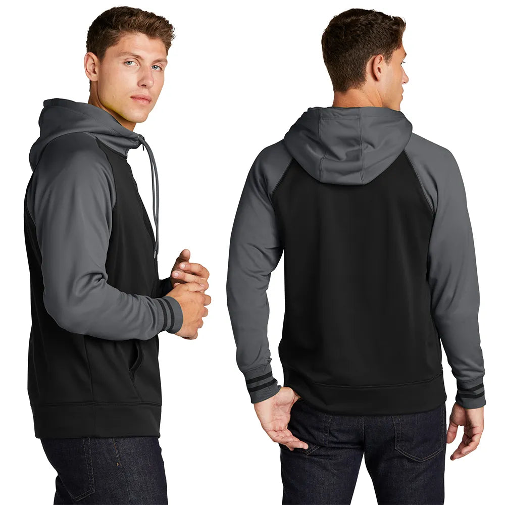 Sport-Tek Sport-Wick Varsity Fleece Full-Zip Hooded Jacket Decorated