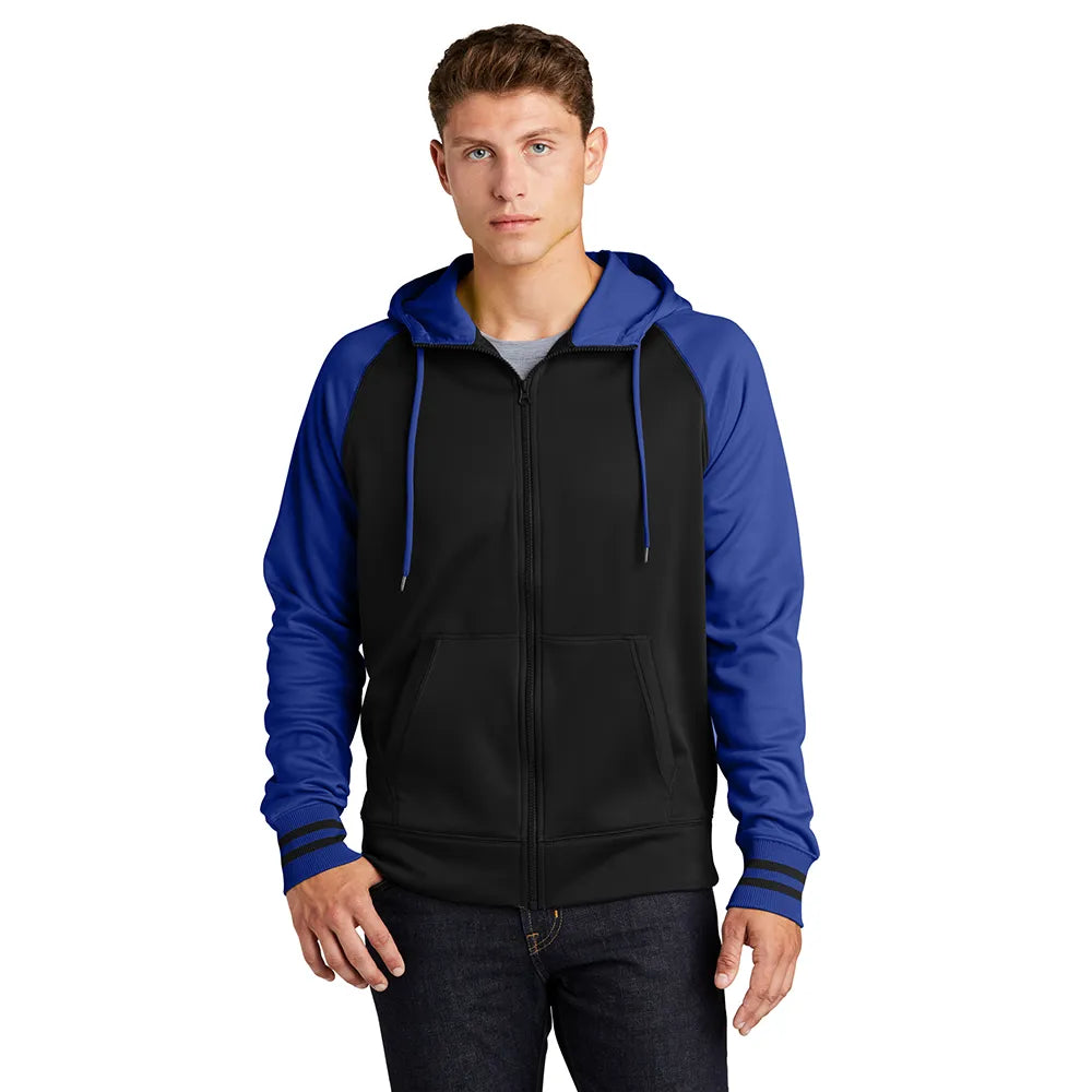 Sport-Tek Sport-Wick Varsity Fleece Full-Zip Hooded Jacket Decorated