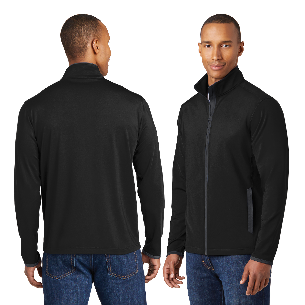 Sport-Tek Sport-Wick Stretch Contrast Full-Zip Jacket Decorated