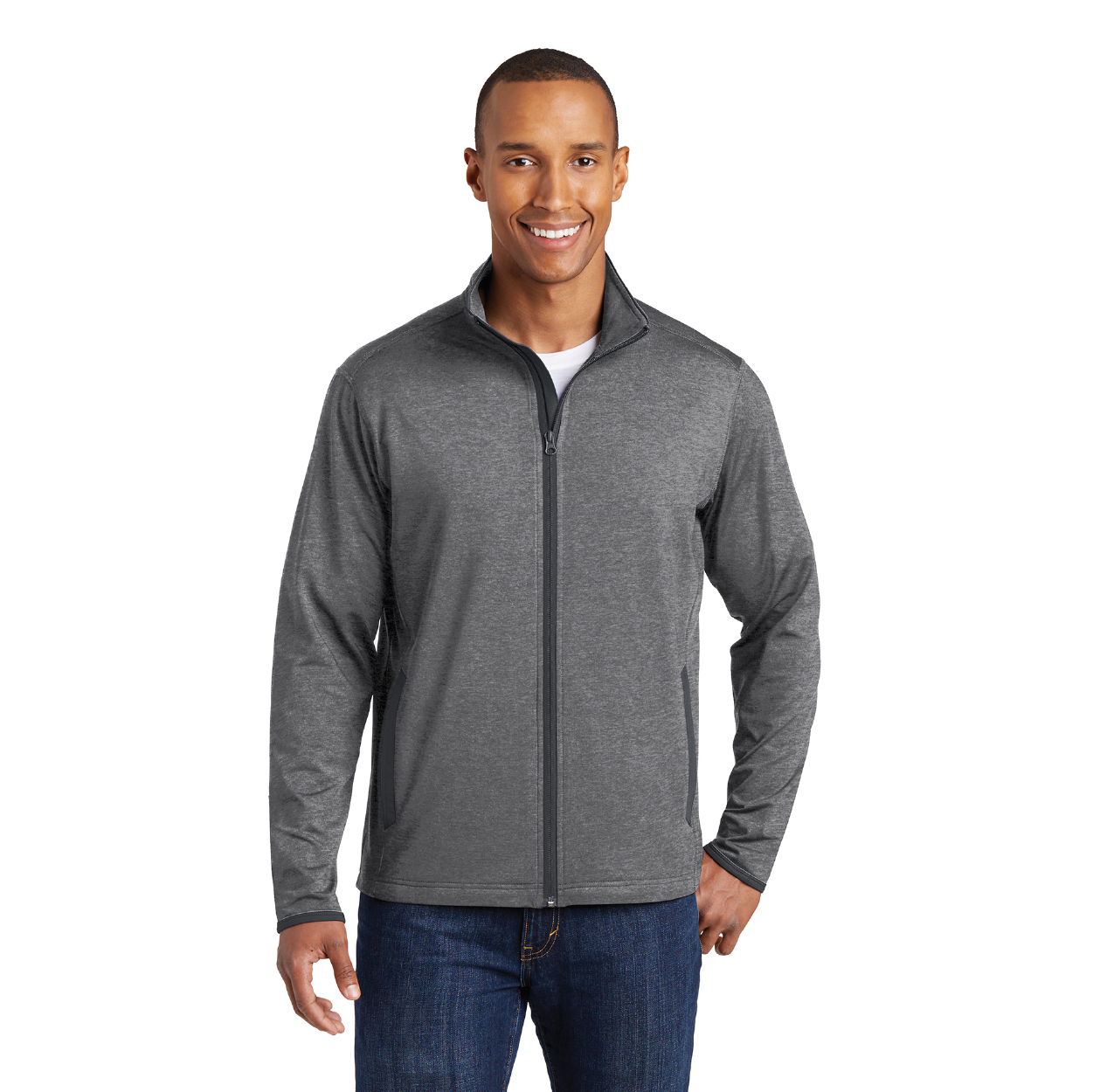 Sport-Tek Sport-Wick Stretch Contrast Full-Zip Jacket Decorated