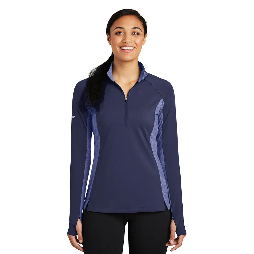 Sport-Tek Women's Sport-Wick Stretch Contrast 1/4-Zip Pullover Decorated
