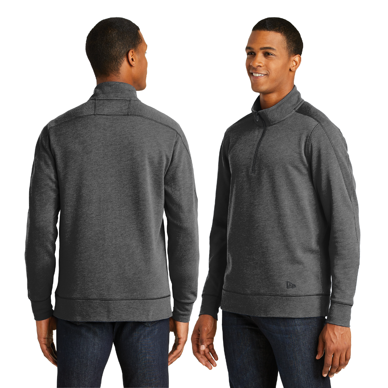 New Era Tri-Blend Fleece 1/4-Zip Pullover Embroidered
