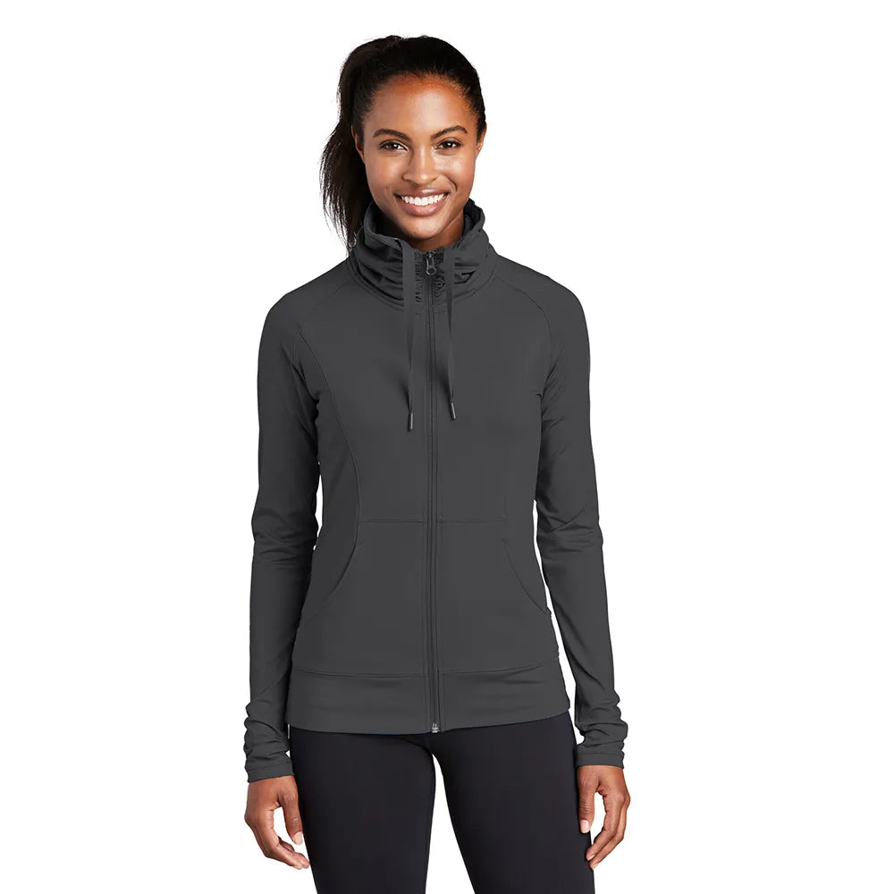 Sport-Tek Women's Sport-Wick Stretch Full-Zip Jacket Decorated