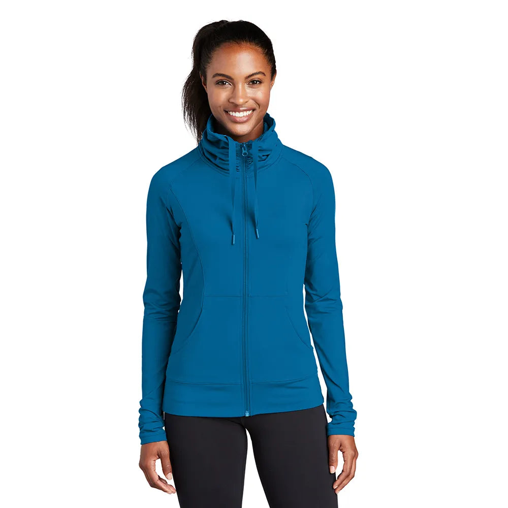 Sport-Tek Women's Sport-Wick Stretch Full-Zip Jacket Decorated