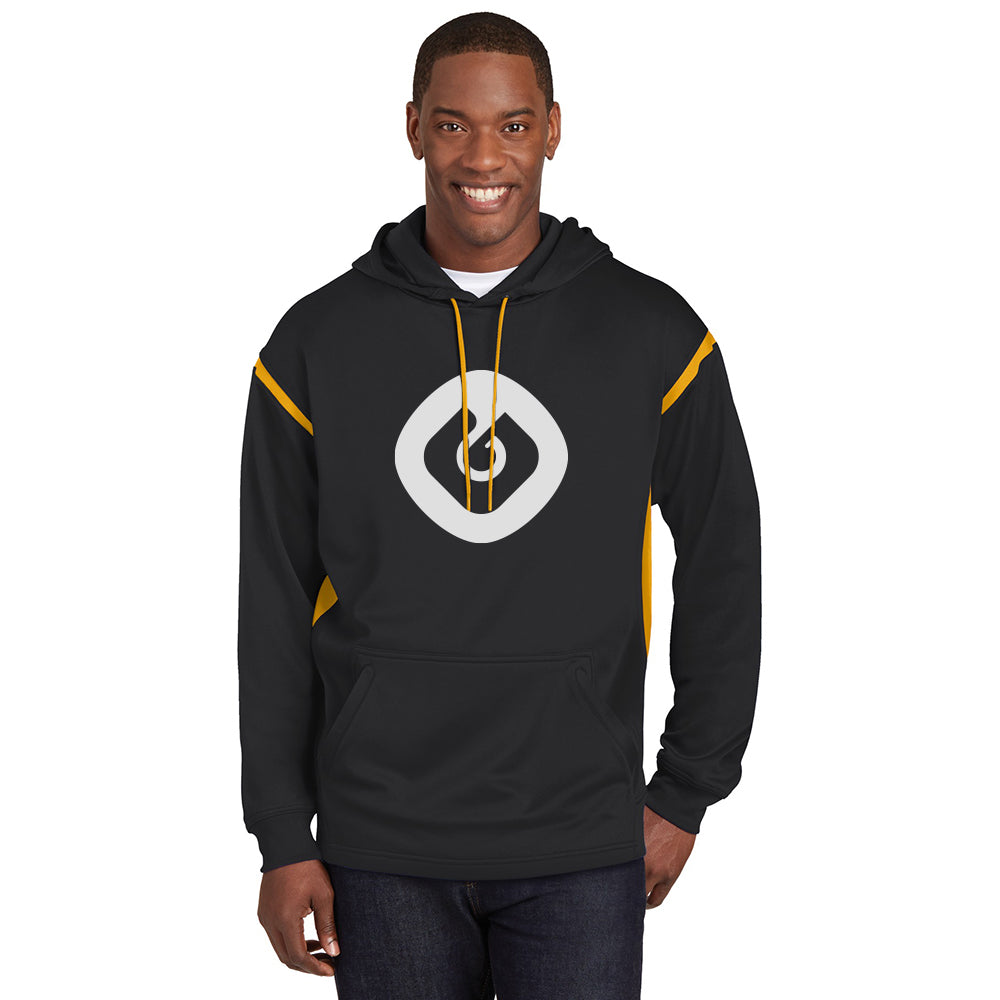 Sport-Tek Tech Fleece Colorblock Hooded Sweatshirt Decorated - Custom Logo