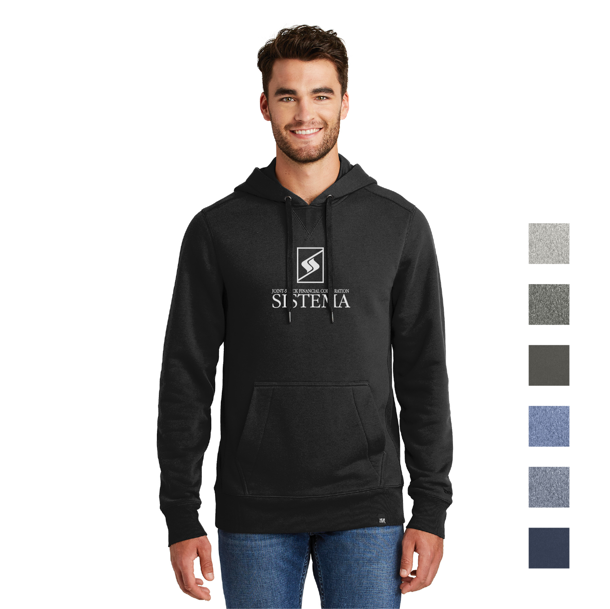 New Era French Terry Pullover Hoodie Decorated - True Navy Blue Twist