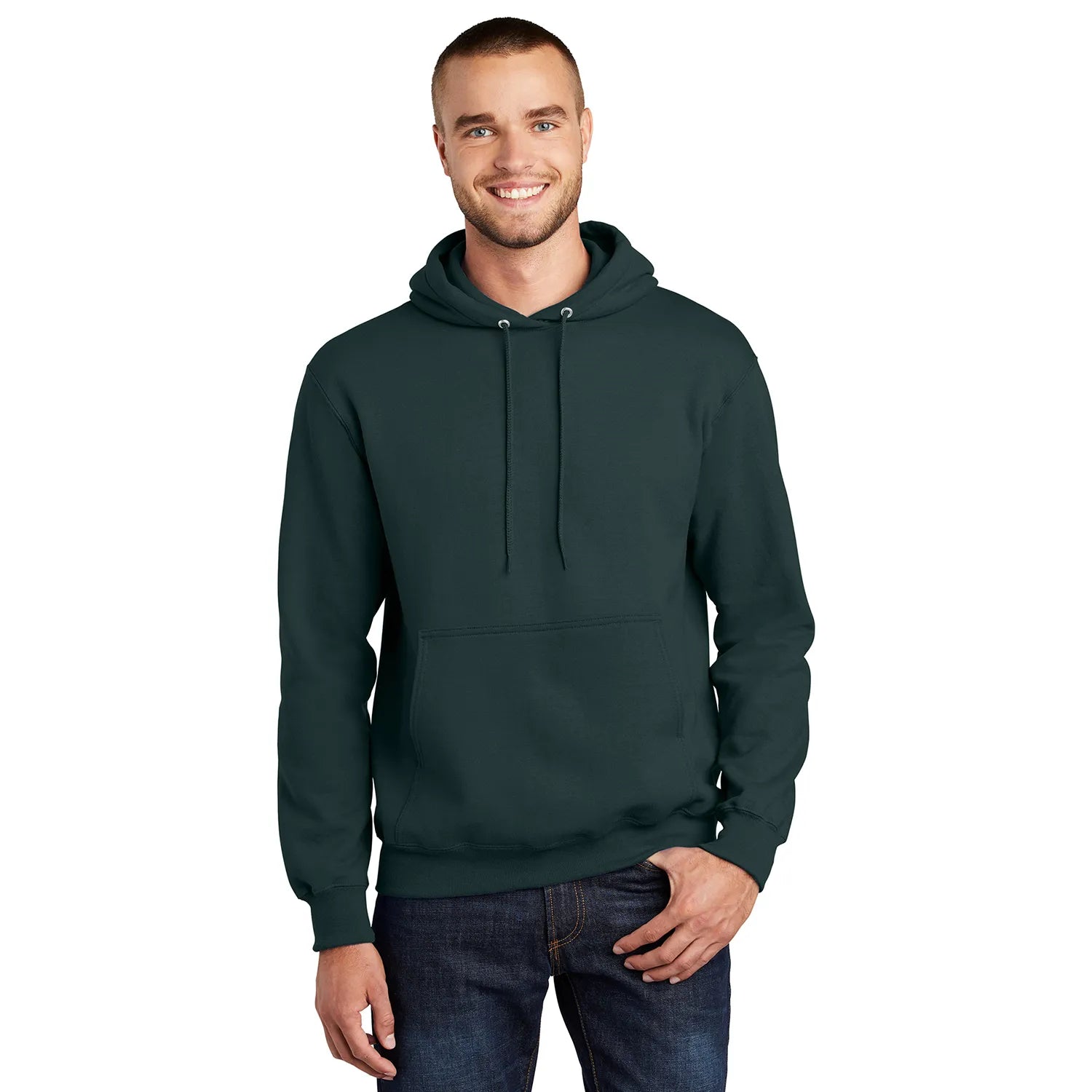 Port & Company Essential Fleece Pullover Hooded Sweatshirt Decorated - Dark Green
