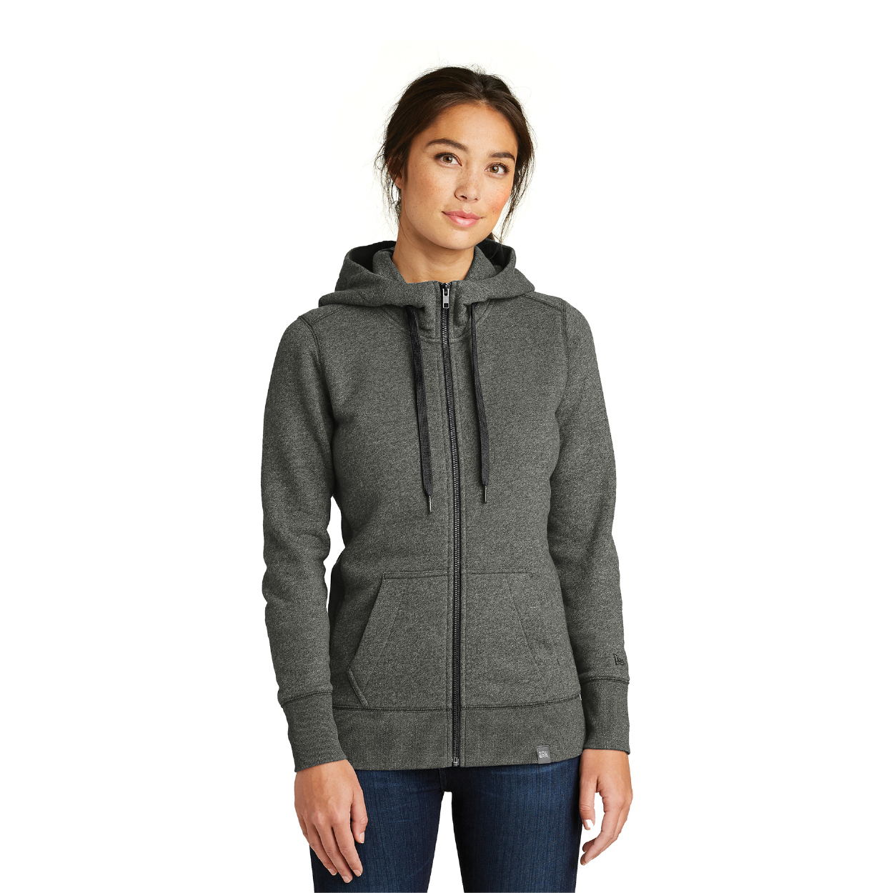 New Era Women's French Terry Full-Zip Hoodie Decorated - True Navy Blue Twist