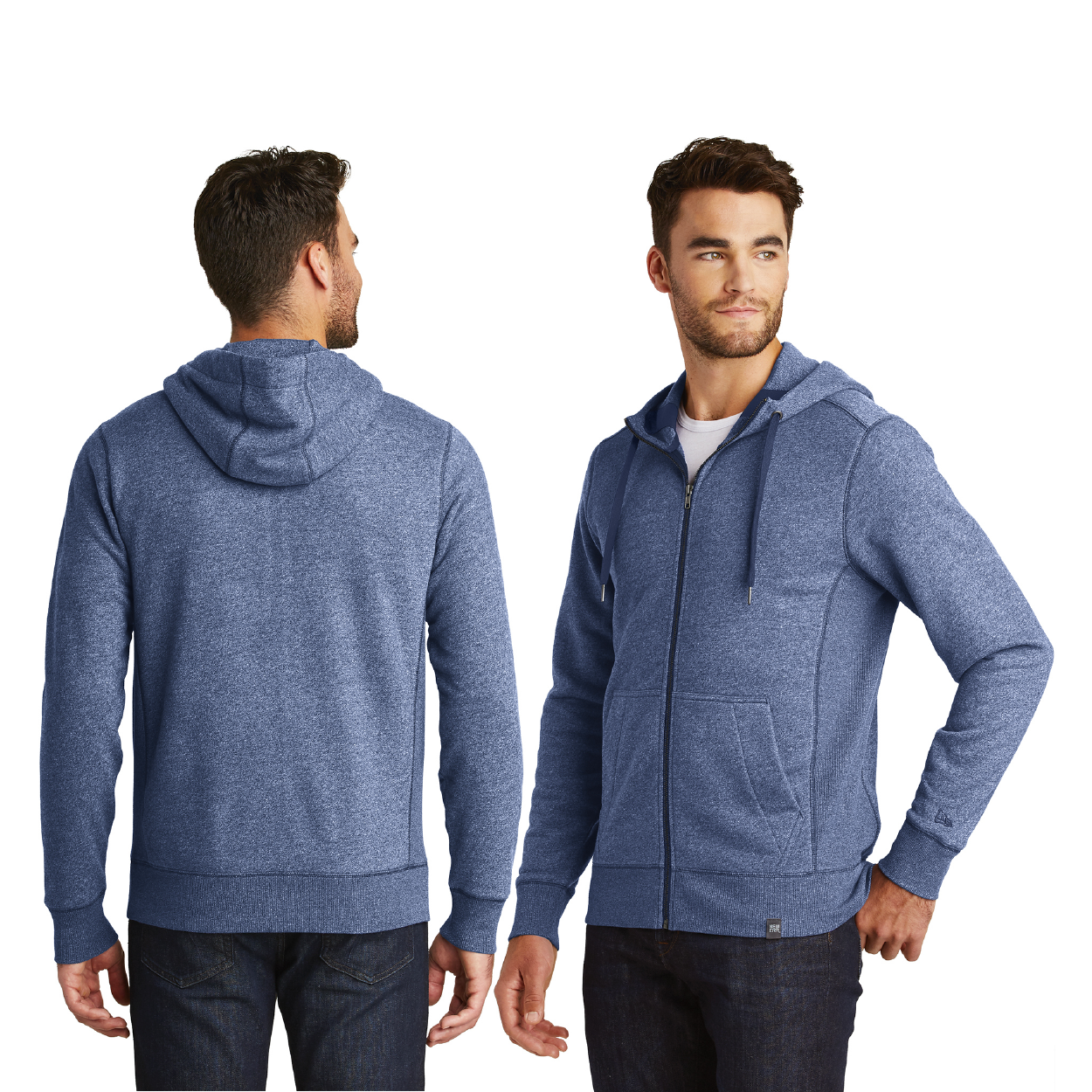 New Era French Terry Full-Zip Hoodie Decorated - Black Twist