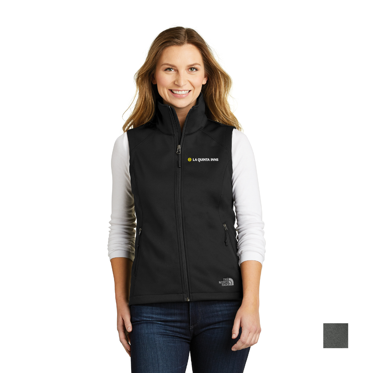 The North Face Women's Ridgewall Soft Shell Embroidered Vest - TNF Black (PMS BLACK C)