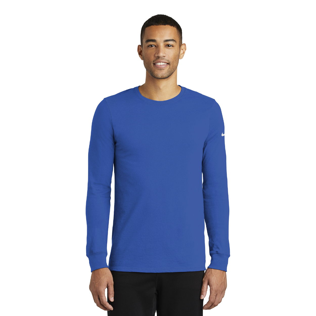 Nike Dri-FIT Cotton/Poly Long Sleeve Tee Decorated - University Red