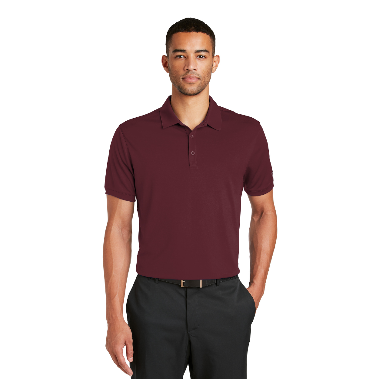 Nike Dri-FIT Players Modern Fit Embroidered Polo - Team Red