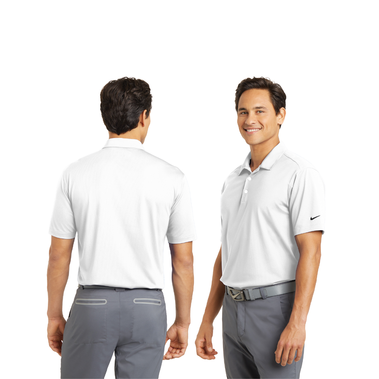 Nike Dri-FIT Vertical Mesh Embroidered Polo - Anthracite Grey