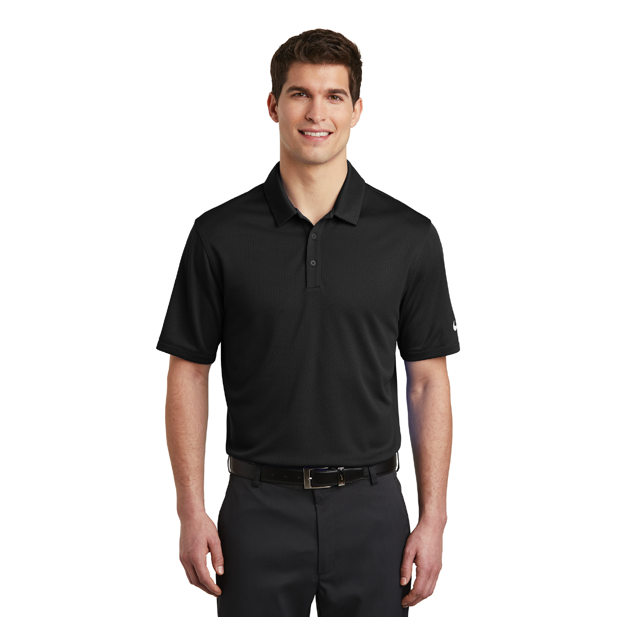 Nike Dri-FIT Hex Textured Embroidered Polo - Game Royal Blue
