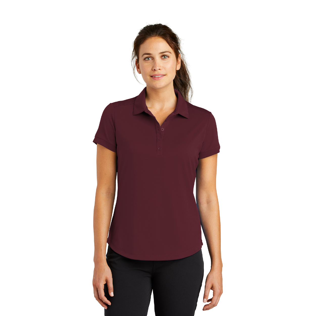 Nike Women's Dri-FIT Players Modern Fit Embroidered Polo - White