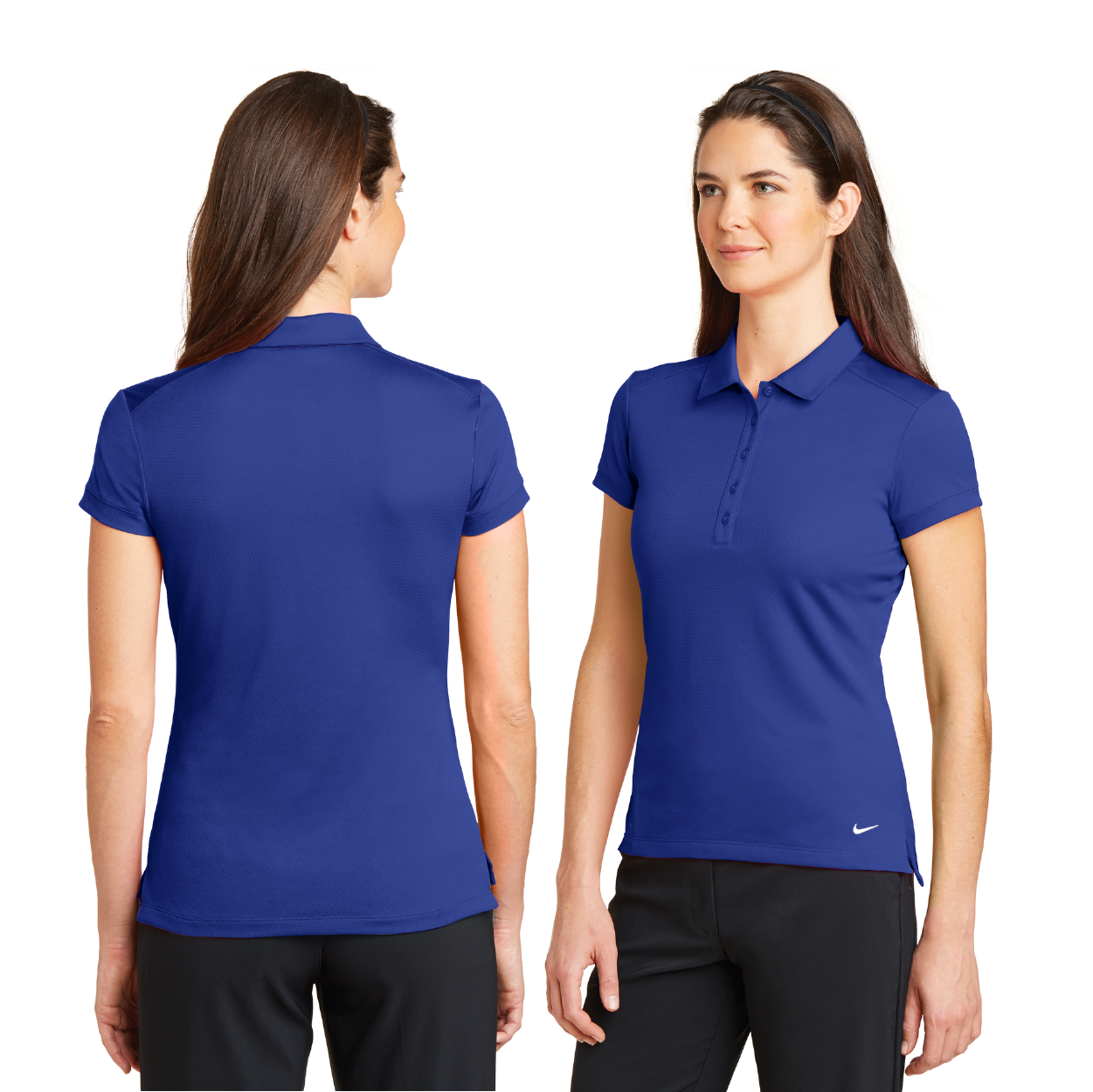 Nike Women's Dri-FIT Solid Icon Pique Modern Fit Embroidered Polo - Dark Grey