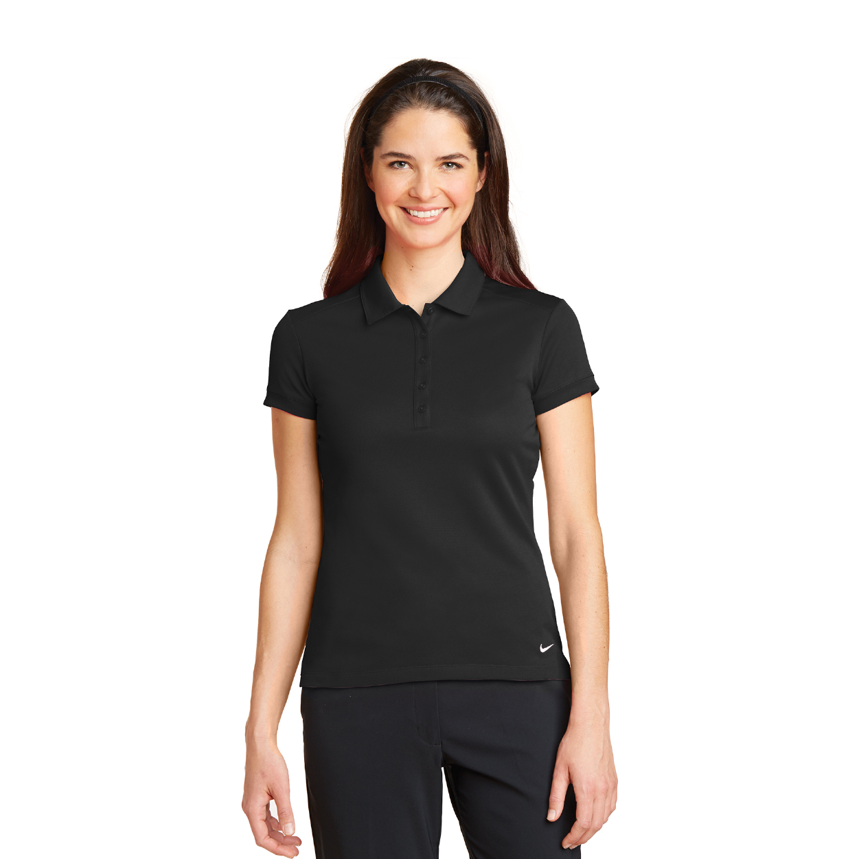 Nike Women's Dri-FIT Solid Icon Pique Modern Fit Embroidered Polo - Gym Red